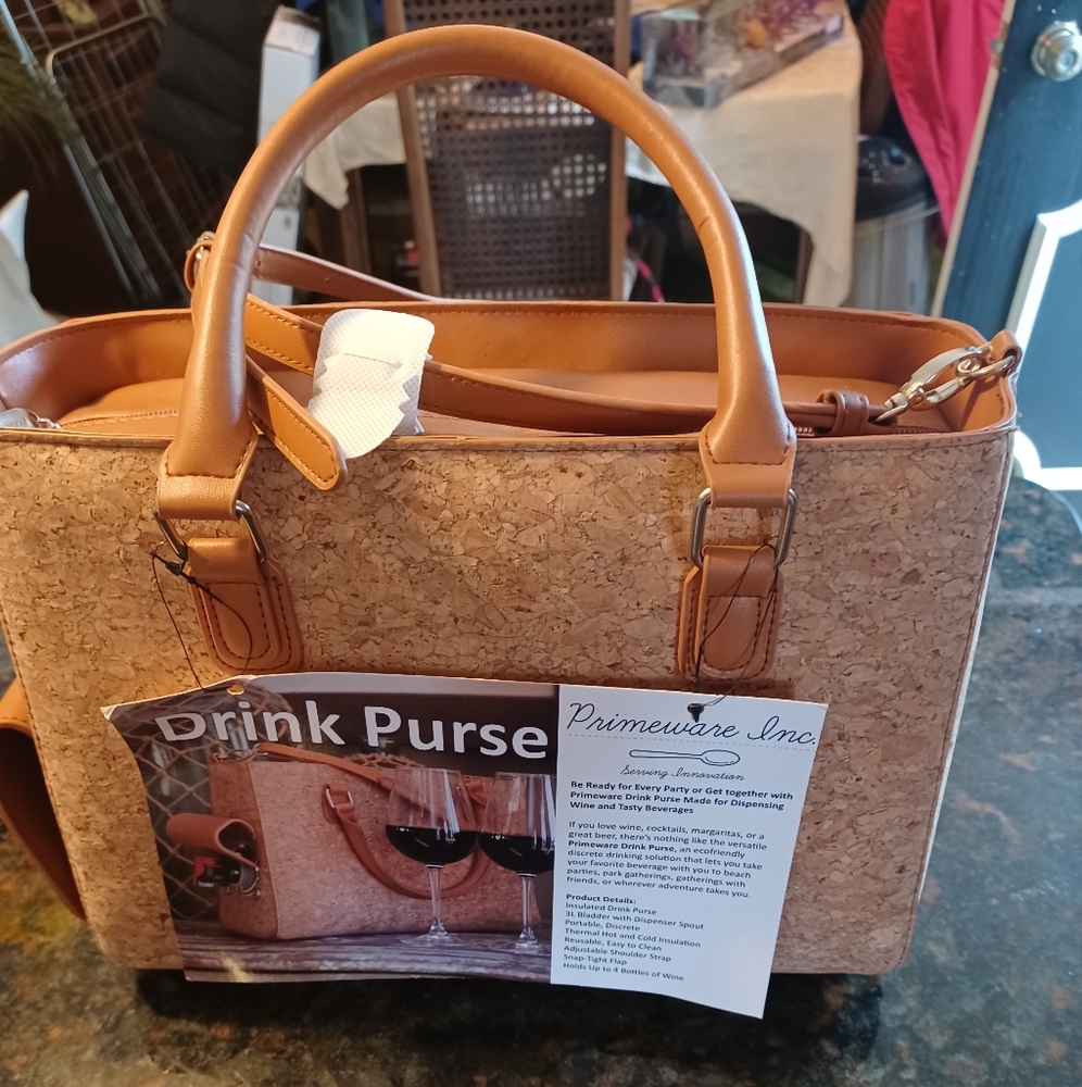 Primeware insulated cork purse with 3l bladder bag thermal ds with tags